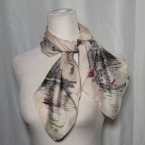 ♥️SILK  Scarf   print some england palaces